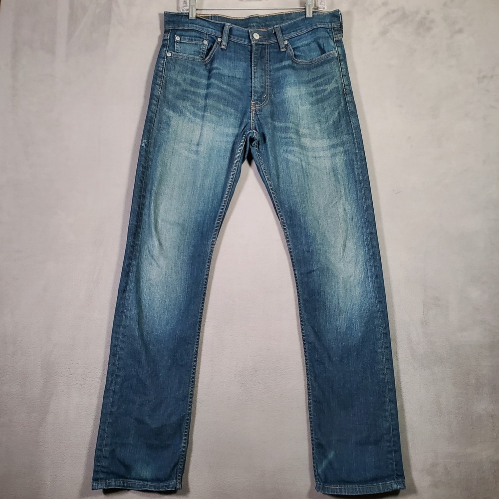 Levi's 513‎ Slim Straight Jeans Mens 32x32 Blue Denim Casual Classic Streetwear